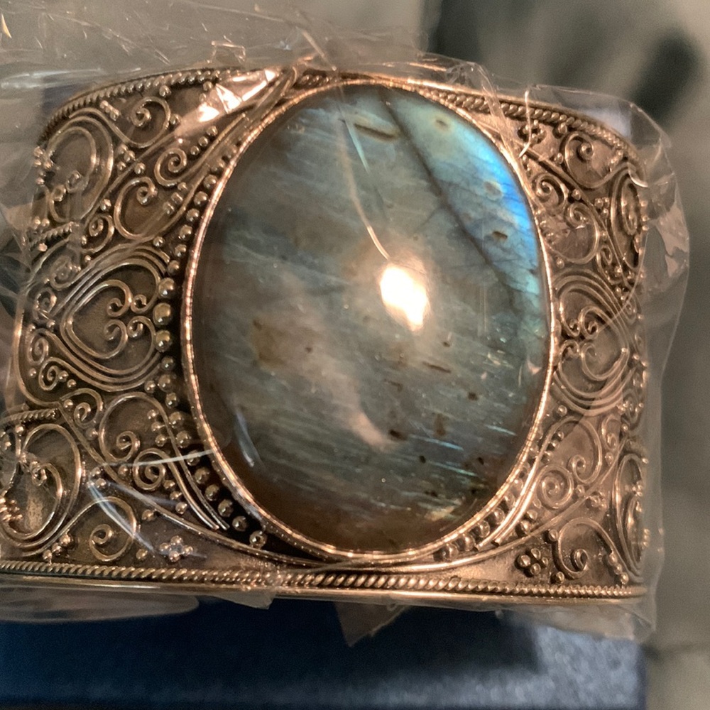 Malagasy Labradorite Cuff Bracelet